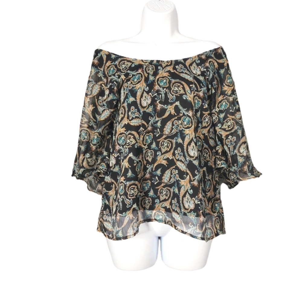 Vero Moda off-the-shoulder paisley blouse